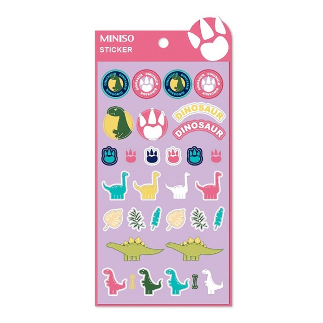 Stickers with Dinosaurs Pink