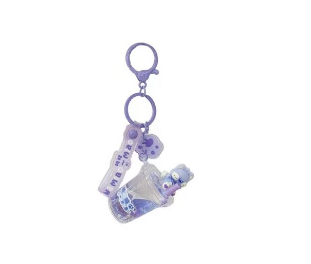Keychain with Teddy Bears Purple