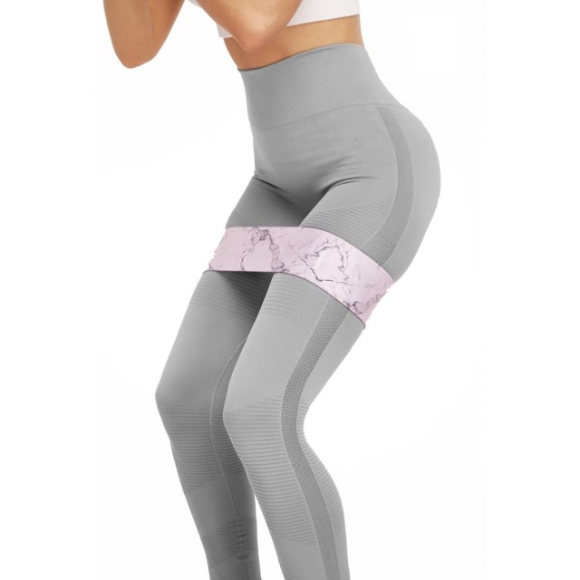 Exercise Resistance Band for Legs and Buttocks with Purple Patterns