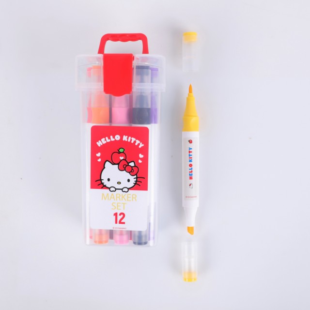 Set of Hello Kitty Double Tip Markers 12 pcs