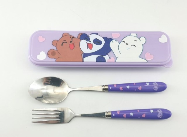 Cutlery Set with Case We Bare Bears Babies