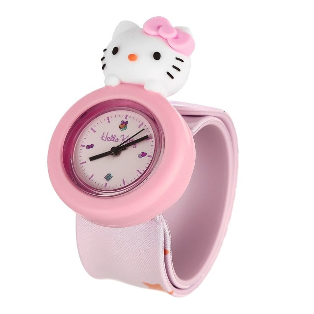 Ρολόι Χειρός  με Δείκτες Παιδικό με Φιγούρα Hello Kitty