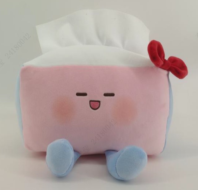 Plush Case for Tissues 28cm Pink