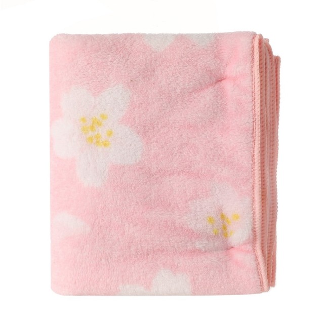 Πετσέτα Μπάνιου Ροζ με Λουλούδια 35x75cm