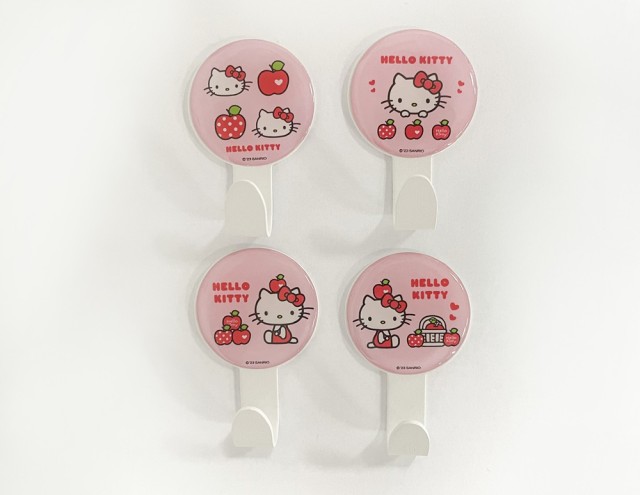 Hooks with Hello Kitty Sticker 4pcs