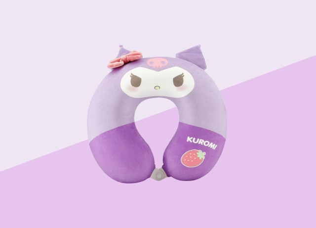 Kuromi Travel Neck Pillow Purple