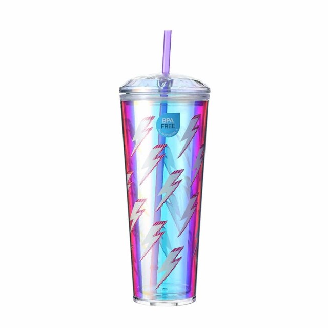 Glass with lid and straw Illusion 800ml