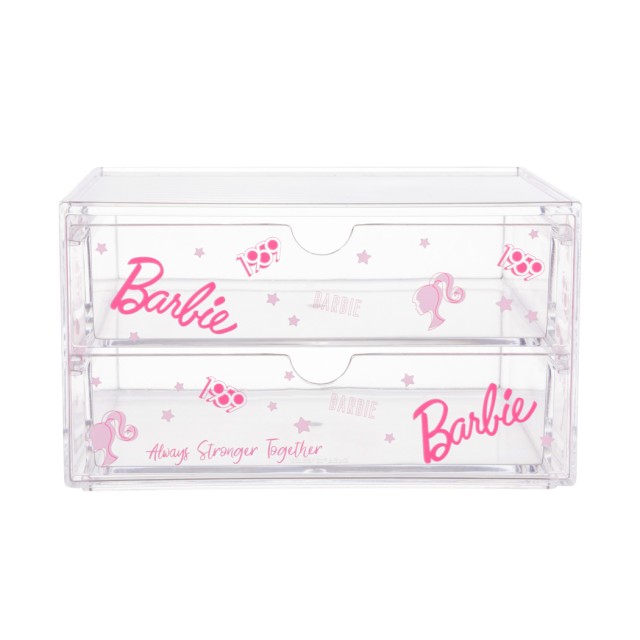 Cosmetic Organizer Box with Two Drawers Barbie