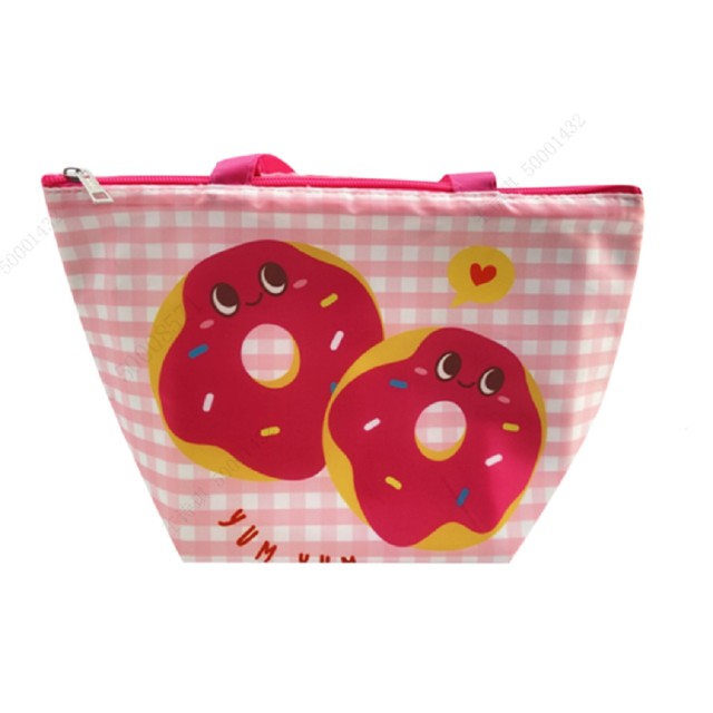 Lunch Bag with Donuts Pink