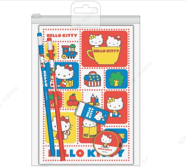 Hello Kitty Notebook Set with Pencil and Eraser