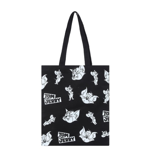Υφασμάτινη Τσάντα Για Ψώνια Εικόνα Tom & Jerry (Μαύρη)