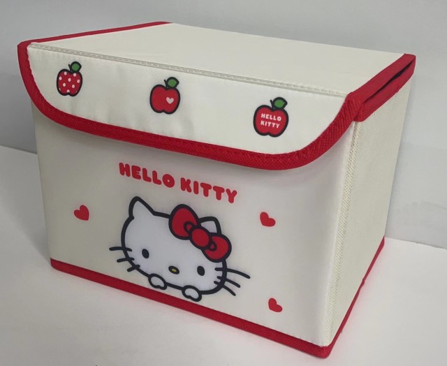 Fabric Organizer Box with Drawer and Lid 27x20x15cm Hello Kitty