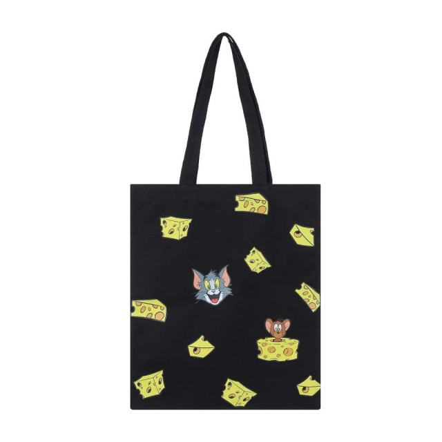 Υφασμάτινη Τσάντα Για Ψώνια Tom & Jerry (Μαύρη)