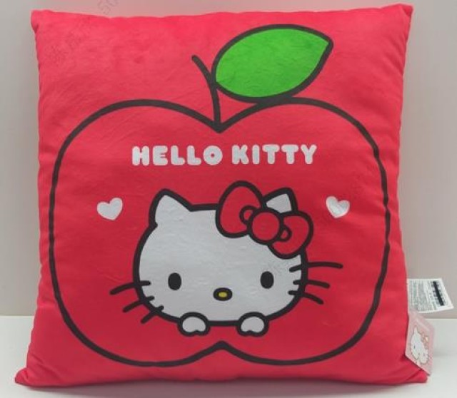 Μαξιλάρι Τετράγωνο Hello Kitty σε Μήλο 40cm Κόκκινο