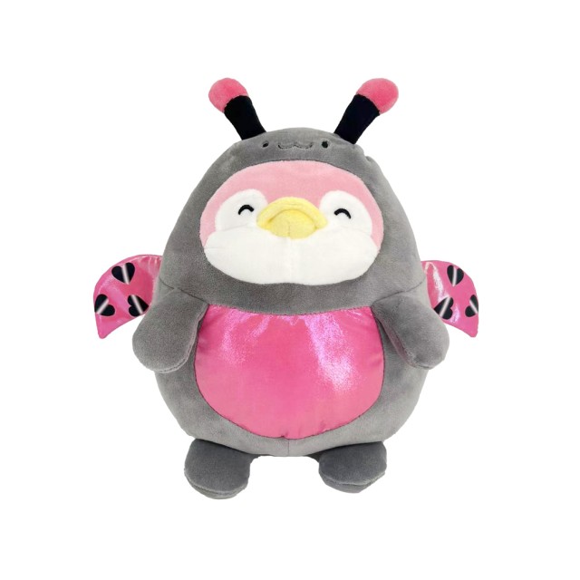 Plush Penguin in Beetle Suit 25cm Pink