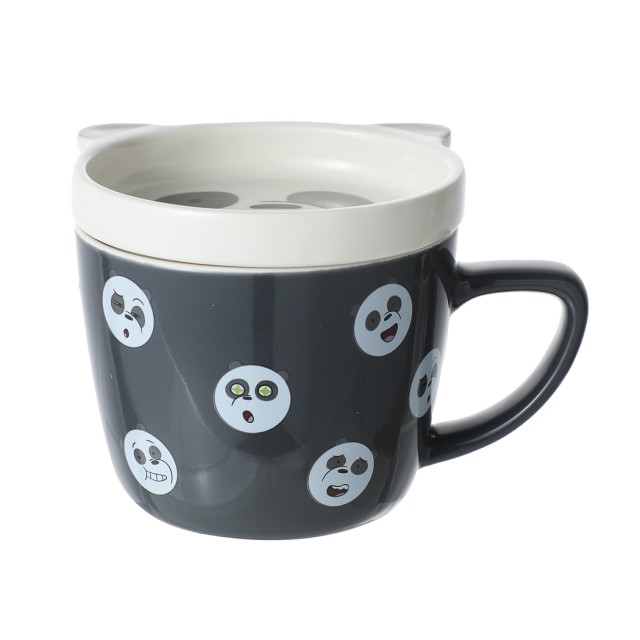 Ceramic Mug with Lid 350ml We Bare Bears Panda