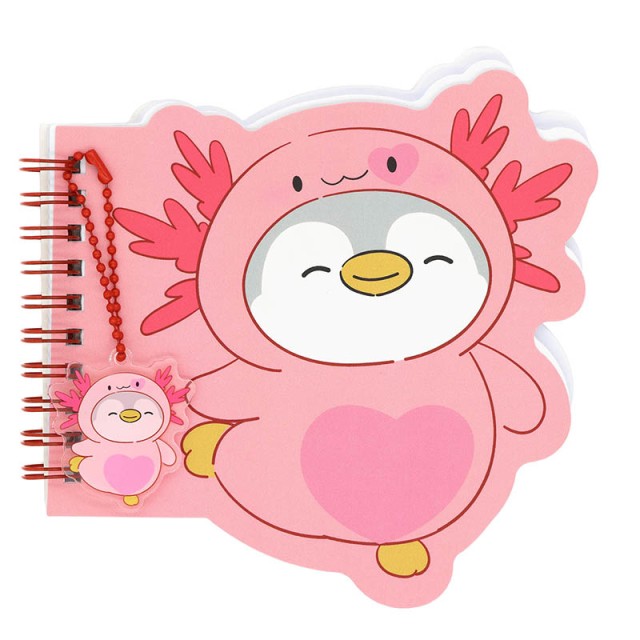 Notebook Spiral 50 Sheets Saint Valentine Penguin Pink
