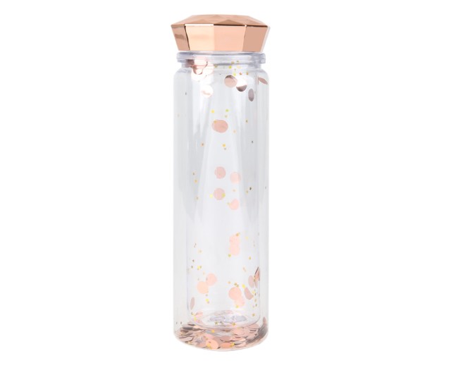 Plastic Water Bottle 480ml Rose Gold