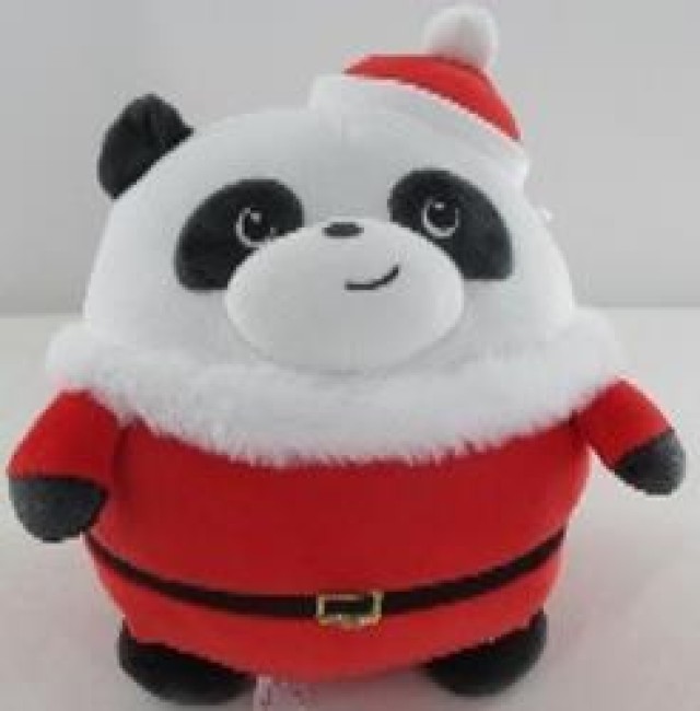 Λούτρινο Χριστουγεννιάτικο Panda με Στολή Αι Βασίλη 20cm