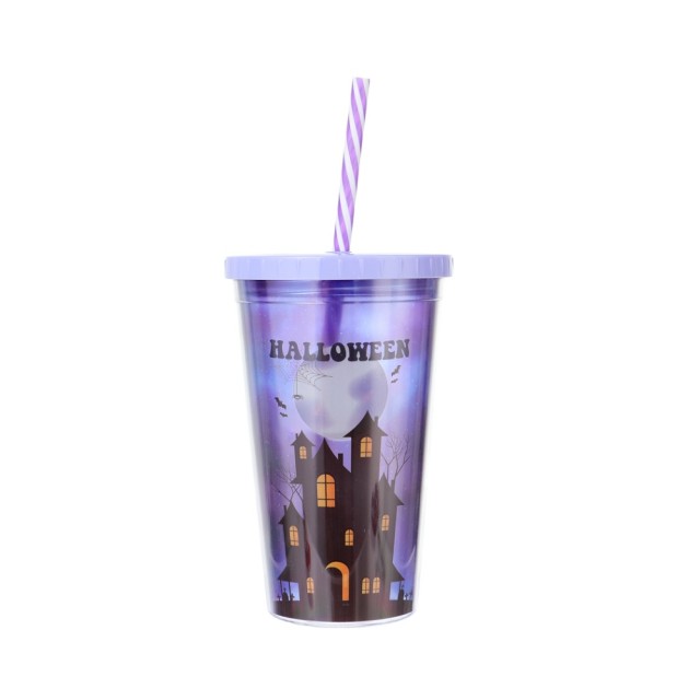 Ποτήρι με Διπλό Τοίχωμα Πλαστικό 460ml Halloween