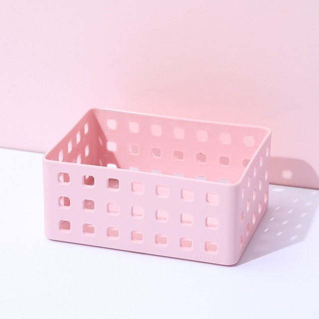 Κουτάκι Οργάνωσης Πλαστικό Μικρό για Μπάνιο Ροζ