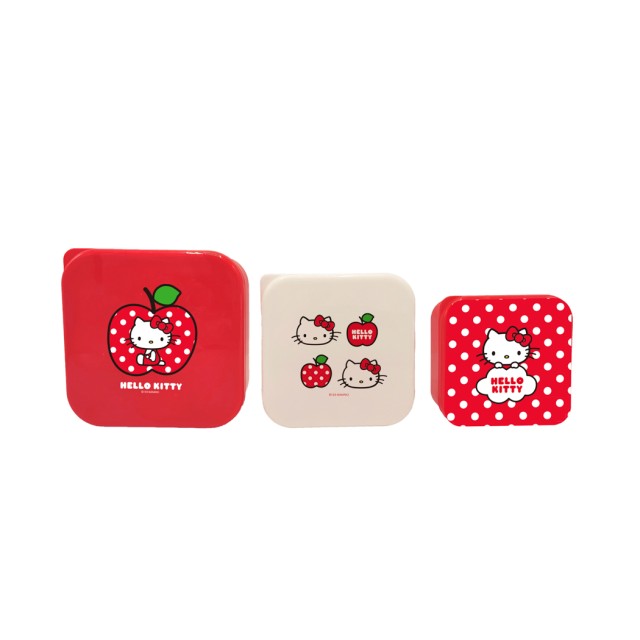 Set of Hello Kitty Plastic Food Containers 3 pcs