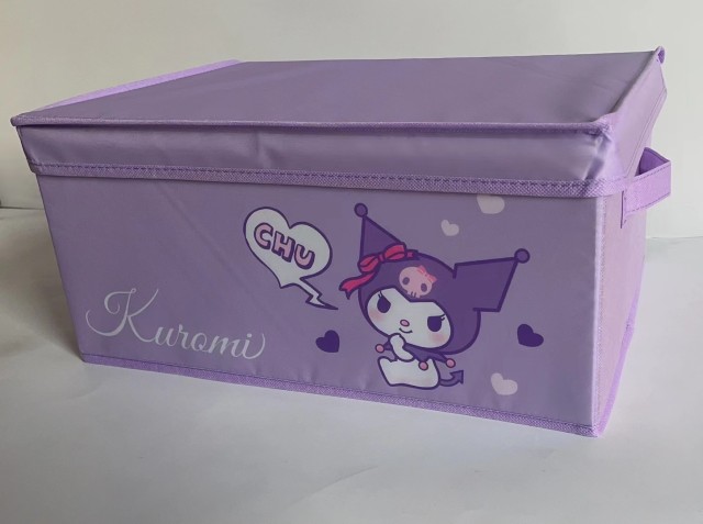 Fabric Organization Box with Kuromi Lid