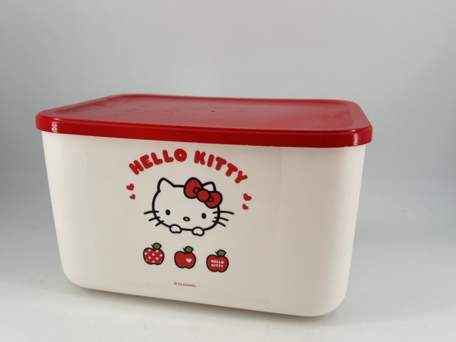 Organization Box Plastic with Lid Large Hello Kitty