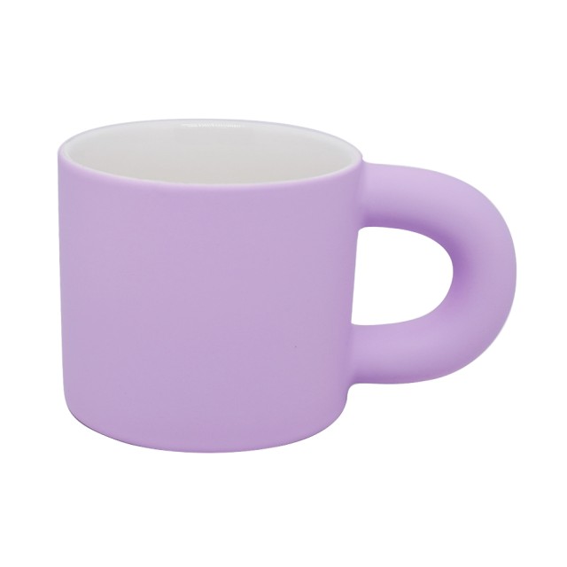 Ceramic Mug with Large Handle 290ml Purple