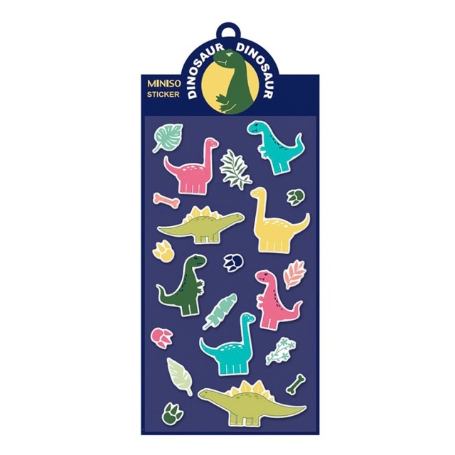 Stickers with Dinosaurs Blue