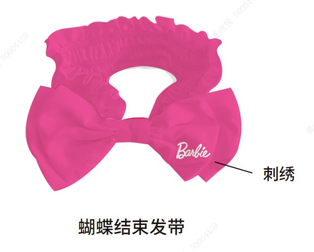 Hair Ribbon with Bow for Makeup Barbie