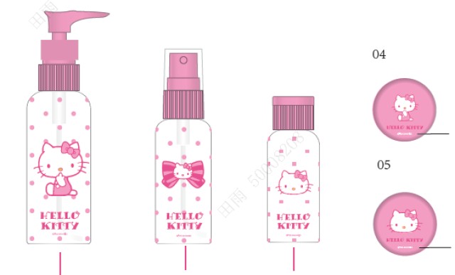 Set of Hello Kitty Travel Bottles 5 pcs