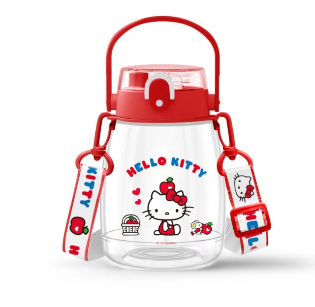 Plastic Bottle with Strap 1300ml Hello Kitty